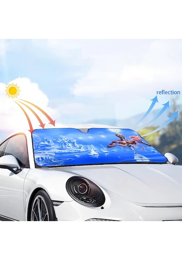 Goldenqian I-ıron Maıden Araba Pencere Ön Cam Kapak Güneş Gölge Otomatik Güneşlik Araba Kapakları Araba Güneş Koruması Z9