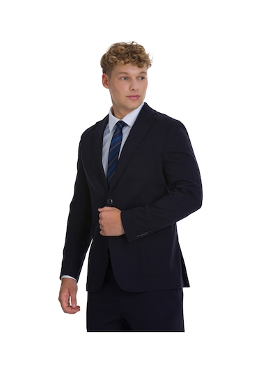 Lacivert Regular Fit Mono Yaka Pamuklu Takım Elbise 34353 Lacivert