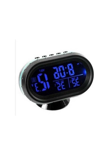My Topped Araba Saati: Mavi Tarih/saat, Sıcaklık, Voltmetre, 1.0 C Doğruluk, 2 Led Işık, -50 C İle +70 C Arası