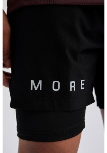 DeFactoFit Slim Fit Dar Kesim Fermuarlı Telefon Cepli Sporcu Taytlı Şort Z2147AZ23AUBK81