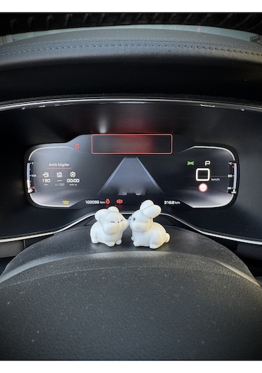Tatlı Tavşan Çift Araba Dikiz Aynası Süsü Torpido Süsü - Minik Tavşan Çift Sevgiliye