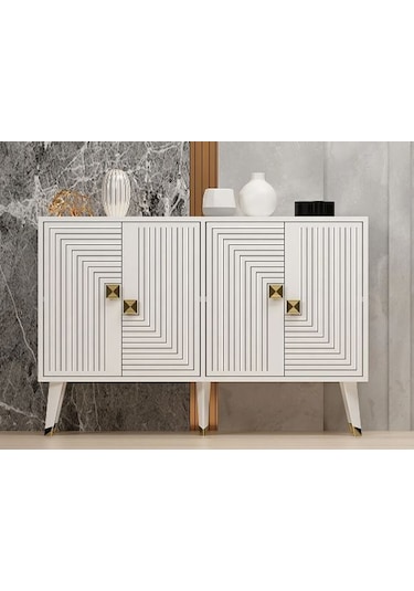 Mire Konsol Tv Sehpası Tv Ünitesi Modern Tasarım-beyaz