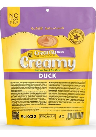 Delibon Creamy Ödül Maması Ördekli 15gr 32li Paket