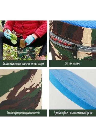 Ulzyvf Katlanır Taşıma Taburesi - Renkli, Hafif, 25x25cm, 100kg Kapasite, Bahçe & Seyahat Çok Renkli