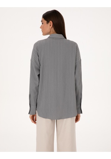 Pierre Cardin Kadın Gri Gömlek Desenli 50318232-vr024 Gri