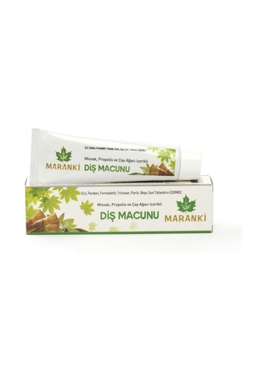 Maranki Propolis Çay Ağacı ve Misvaklı Katkısız Doğal Diş Macunu 100 ML