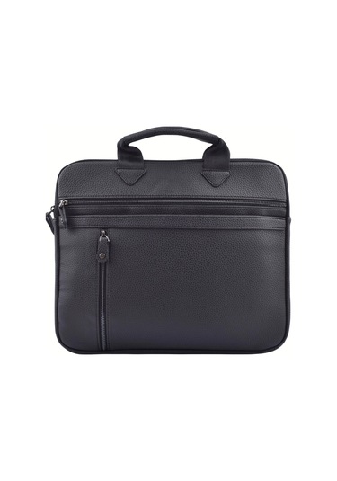 Unisex 13.3" İnç Deri Evrak El Ve Omuz Çantası 8683255013364 Siyah