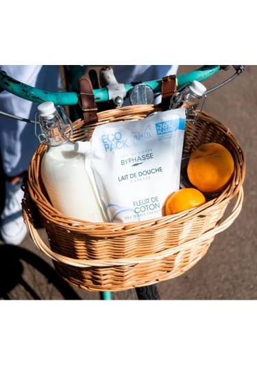 Byphasse Caresse Pamuk Çiçeği Özlü Kremli Duş Jeli Ekonomik Yeniden Dolum Paketi 1 L