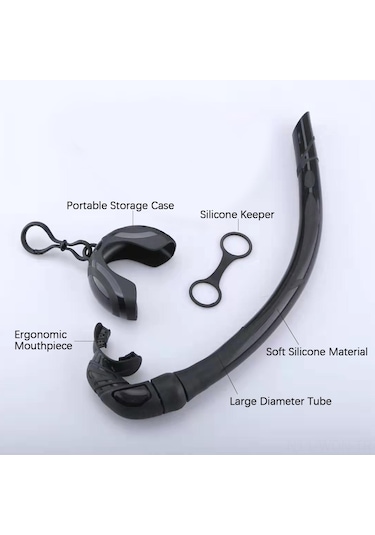 Neevoyu Silikon Katlanabilir Yetişkin Sıvı Solunum Borusu - Mor, 415mm Uzunluk, 90mm Çap, Taşıma Kutuğu İçerir Mor