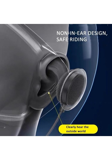Bluetooth 5.3 Motosiklet Kaskı Kulaklığı Stereo Akıllı Gürültü Önleyici Sürüş Kulaklığı