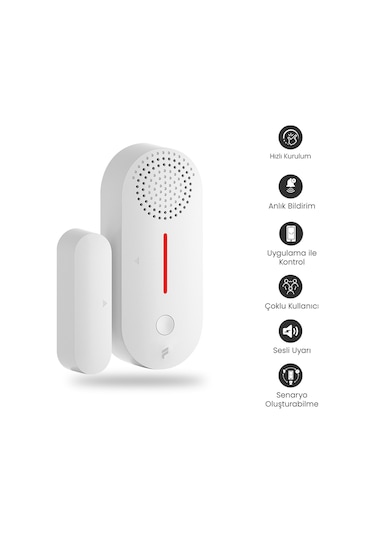 Akıllı Kablosuz Kapı Pencere Alarmı, Wifi, 2 Yıl Garantili