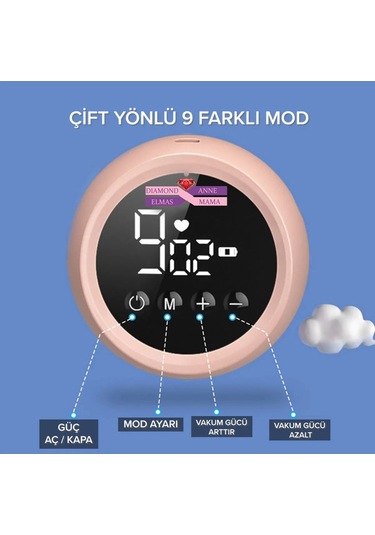 Diamond Mama Elmas Anne Elektirikli Gögüs Pompası Tekli Mz-608