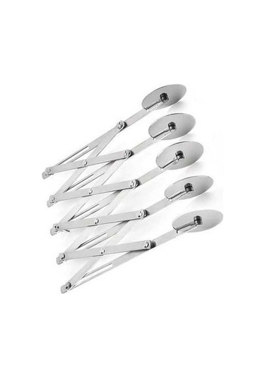 Primepickings Paslanmaz Çelik Geri Çekilebilir Pizza Bıçağı, 5 Tekerlekli, Çok Amaçlı, Uygun Herkes İçin Diğer