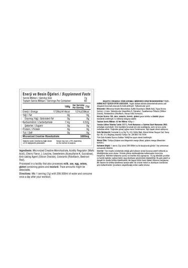 Bigjoy Sports Kreatin Creabig Creatine 420gr 60 Servis Vişne Monohydrat