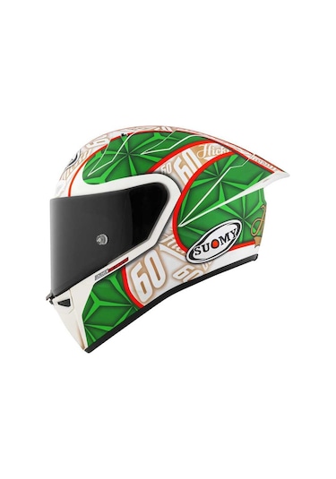 Suomy S1-Xr Gp Hıckman Edition 2023 Kapalı Kask Mat Beyaz - Yeşil