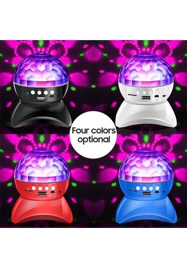 Ranyeek L-740 Beyaz Bluetooth Hoparlör, 360 Renkli Led Işık, Usb/tf Kart Destekli, Ev/parti Kullanıma Uygun, Derin Taban Ve Yüksek Ses