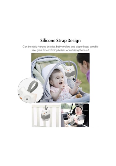 Geeroyoo Bt0179 Bebek Uyku Makinesi: Beyaz Gürültü Ve Ninnilerle Rahat Uyku, Taşınabilir Ve Ayarlanabilir Ses, Pil İle Çalışır