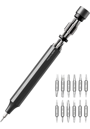 Hoto 24'ü 1 Arada Hassas Tornavida Gri Qwlsd004