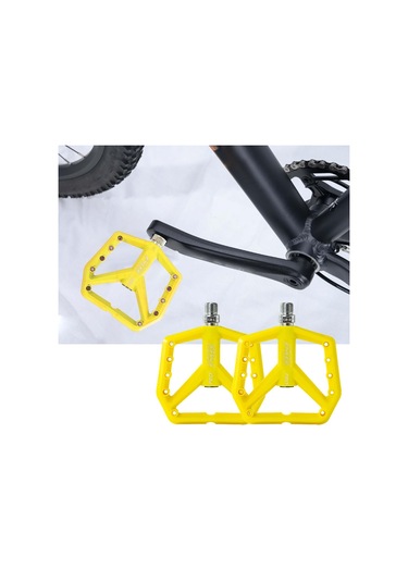 Suntek Bisiklet Pedalları Oymak Katlanır Için Bmx Şehir Sarı