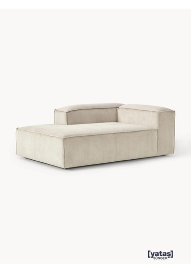 Most Mollis Plus Sol Köşe Dinlenme Fitilli Kırık Beyaz Kadife Kum