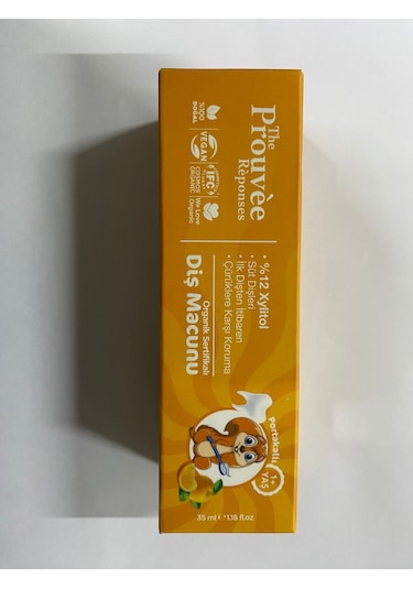 The Prouvée Réponses Organik Bebek & Çocuk Diş Macunu Portakallı 35 ML