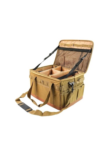 Ebitda Taşınabilir Fermuar Kamp Çantası - Anti-çarpışma Soba Tencere Taşıma Çantası - Renk Haki Haki