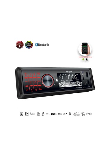 OTO TEYP 4X50W BT/2XUSB/SD/FM/AUX MOBİL APLİKASYON HARWARD HR-MX653