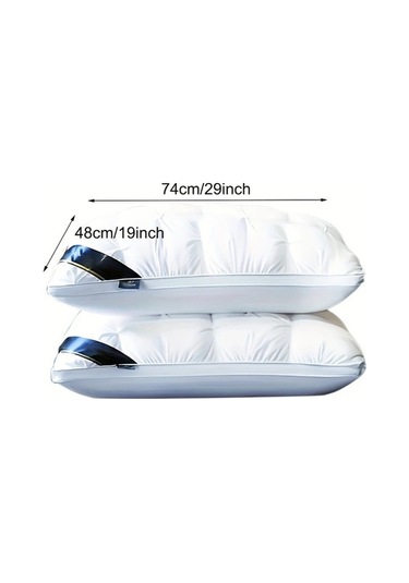 Trendooze 2025 Kalın Yastık 19x29 İnç Yatak Kalitesi Yumuşak Polyester Ev Ve Kamp Seviyesi Yastık