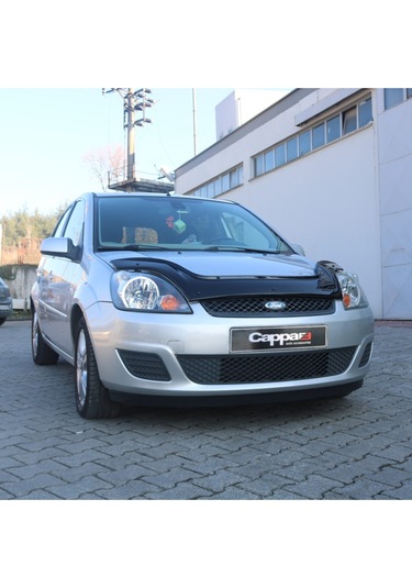 Ford Fiesta Ön Kaput Koruyucu Rüzgarlık 4mm Akrilik Abs Piano Black 2002-2008
