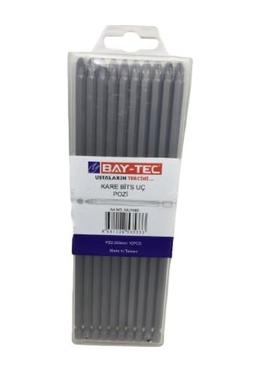 Bay-tec Mu1960 Pz2 x 2000 MM Kare Bits Uç Pozi 10 Parça