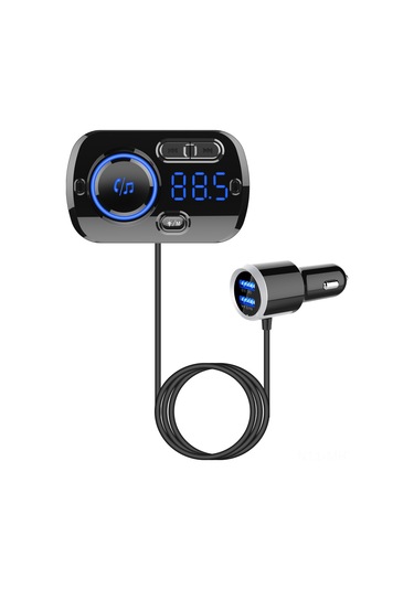 Monyee Araç Fm Transmitter Bc49: Bluetooth 5.0, Ses Asistanı, Işıklı Ambiyans, Qc3.0 Hızlı Şarj, 12-24v Uyumlu