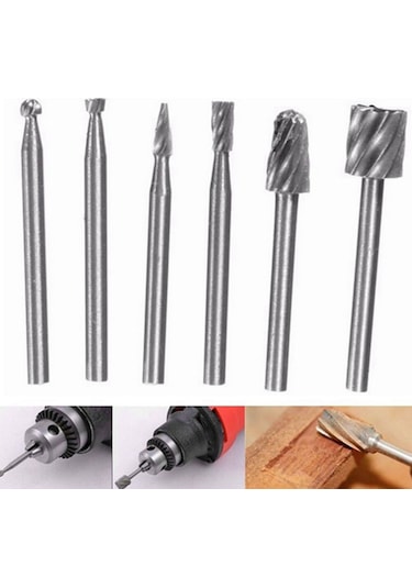 6 Parça Ahşap Tahta Oyma Delik Açma Şekillendirici Hobi Seti Drem