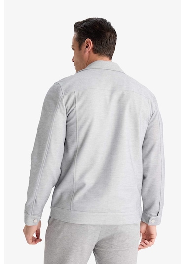 Defacto - Slım Fıt Polo Yaka Mont D7533AX25SP Gri