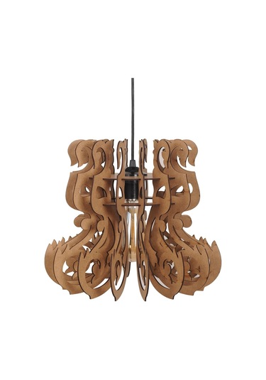 Vedemo Tekli Sarkıt Rustik Lavender Ahşap Avize