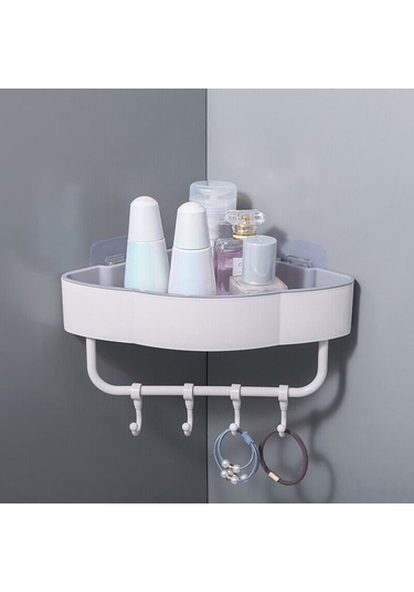 Honmex Banyo Mutfak Açık Dökme Tasarım Triangular Rahat Kurutma Duvar Kurulu 4 Çekmeceli Toplama Rafı Bej Bej