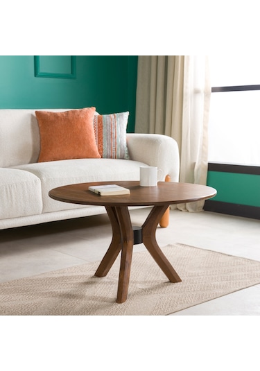 Furnirem Yuvarlak Orta Sehpa 60 Cm Ceviz