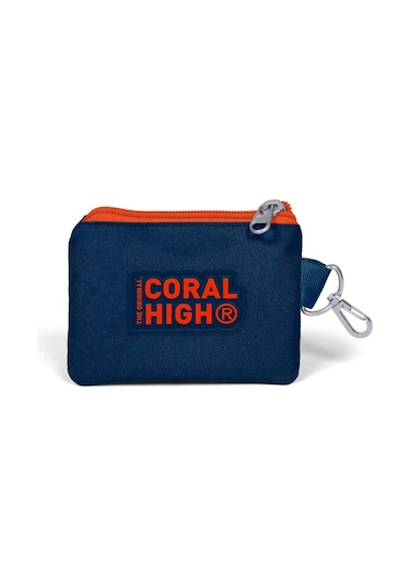 Coral High Kids Lacivert Turuncu Basketbol  Desenli Bozuk Para Çantası 21798 Lacivert