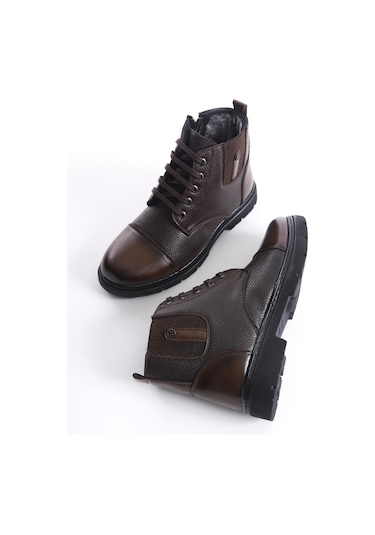 Garantili Darko Soğuk Geçirmez Kürklü Çocuk Bot Kahverengi