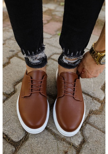 Pabucmarketi Bağcıklı Erkek Günlük Ayakkabı Taba Çok Renkli