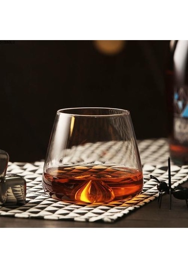 1 Adet Tasarımcı Whiseddy Girdap Viski Kaya Cam Verre Viski Tumbler Xo Chivas Konyak Brendi Snifter Kırmızı Şarap İçme Gözlük Kupası Eski Moda Cam Açık Gri