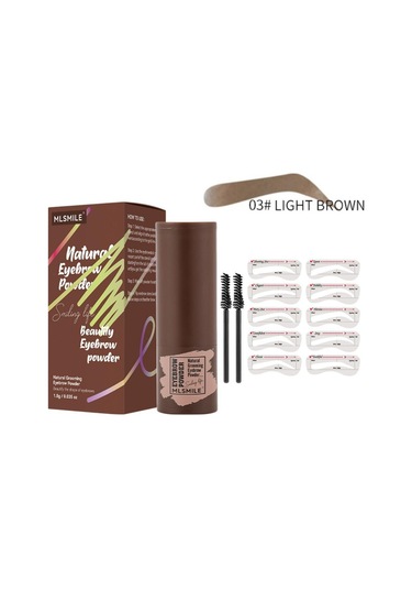 Mlsmıle Kaşlar, Su Geçirmez, Terleme Önleyici, Tembel Makyaj Pudra Pudra Plove Kaş Fırçası Seti Saç Çizgisi Farı Pudra 03
