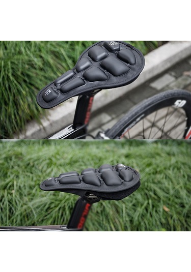 Yunboo Gewage Bisiklet Sele Kılıfı - Su Geçirmez, Konforlu Ve Şok Emici Siyah Sürüş Yastığı Siyah