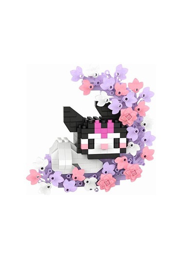 Brıcks Kuromi & Hello Kitty Çiçekli Ay Tasarımlı Dekoratif Yapı B