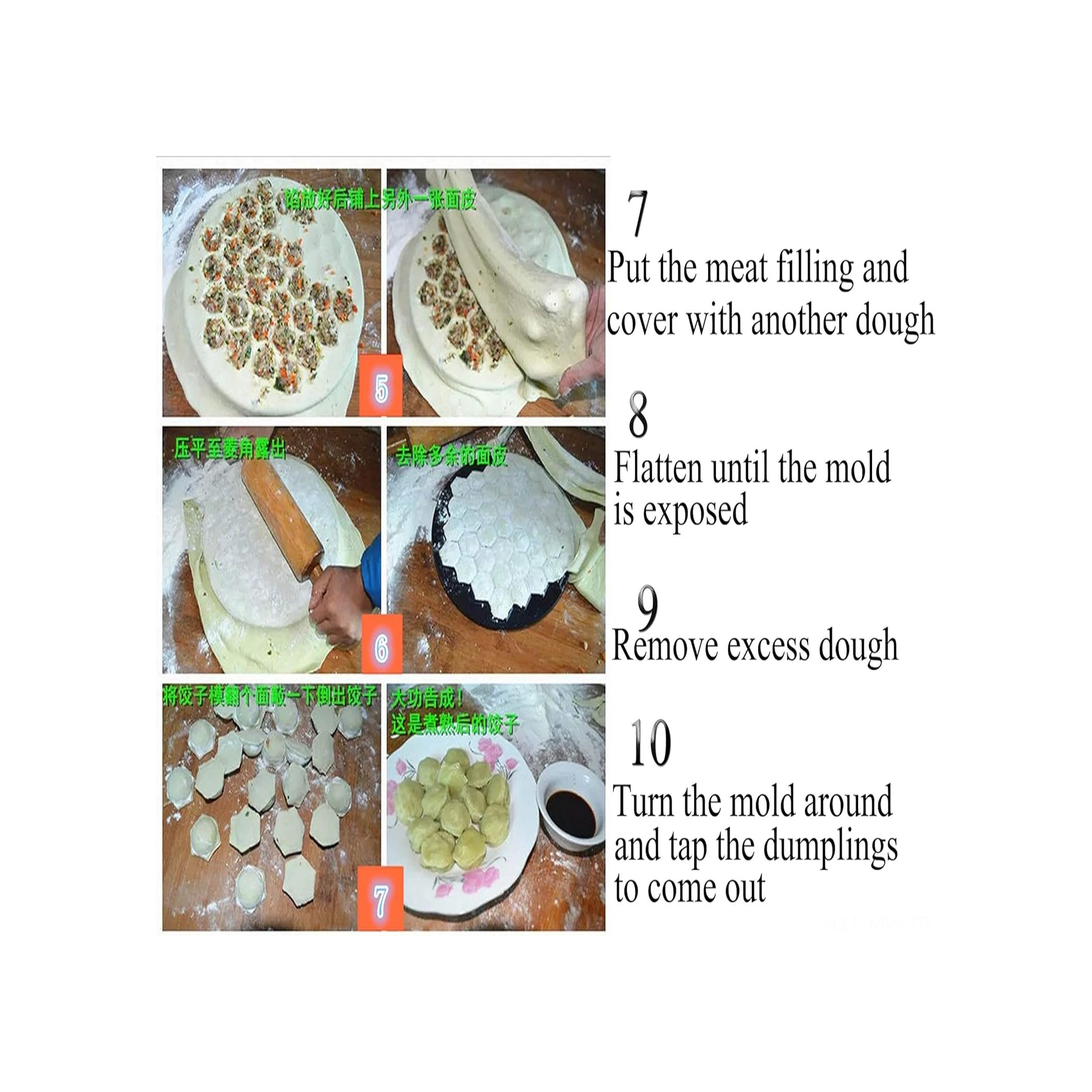 Moveevo 37 Lü Allyuminyum Manti Kalıbı - Evdeki Mutfak İçin Zaman Tasarrufu Sağlayan Metal Hamur Kalıbı Gümüş