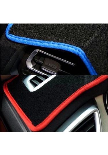 Dacıa Logan / Sandero 2010-2014 3d Torpido Koruma Kılıfı - Ön Göğüs Kaplama - Siyah Şerit 1 Adet