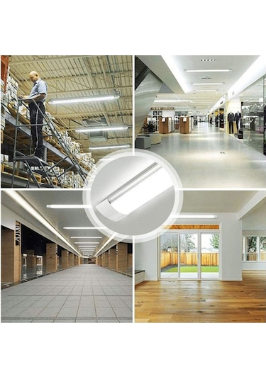 Şanled Şan Led 62 Watt 120 Cm Yatay Led Bant Armatür-trafolu Beyaz Işık1 Adettir Şeffaf