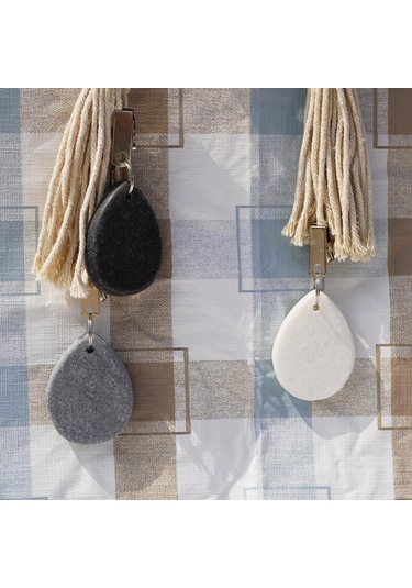 Homyl 8x Masa Örtüsü Ağırlıkları Yemek Masası Bahçe İç Beyaz 6 Cm