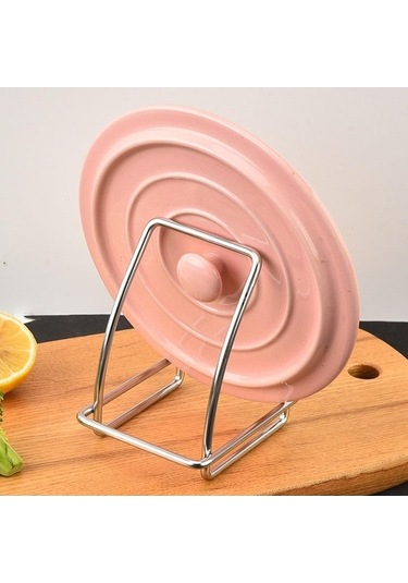 Pazly Suntek Pot Kapağı Tutucu - Kapak Organizatörü, Dolap Ve Kiler Düzenleyici Gümüş Gümüş