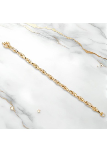 Th5158 Altın Model 925 Ayar Gümüş Hallow Bileklik