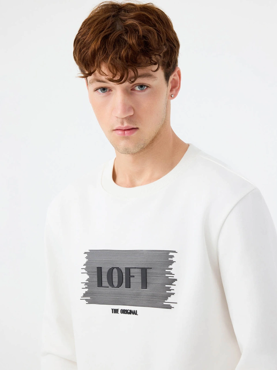 Loft Regular Fit Beyaz Erkek Sweatshirt Lf2041079 Beyaz